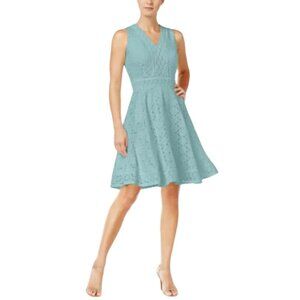 Charter Club Light Blue Lace Fit & Flare Dress • Classic & Feminine